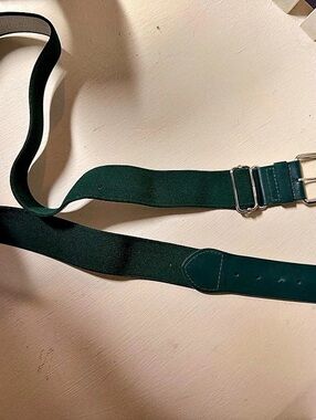 Green Belt Silver-Tone Buckle